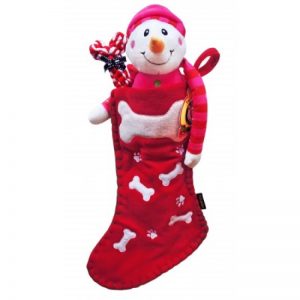 Christmas stocking dog gift set