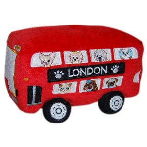 petlondon london bus dog toy