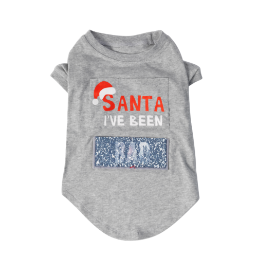 house of paws santa I've been good bad t-shirt