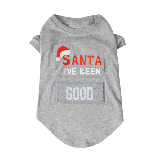 house of paws santa I've been good bad t-shirt