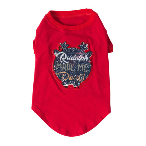 house of paws rudolph made me do it t-shirt